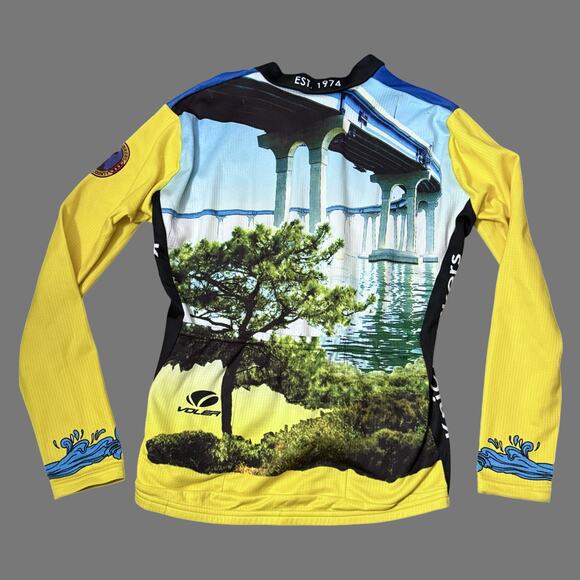Voler RARE Men's San Diego Cycling Jersey Long Sleeve Size L Made in USA EUC - Picture 6 of 8